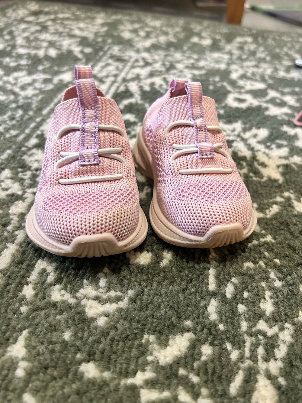 Carter's Pink Knit Slip-On Kids Sneakers